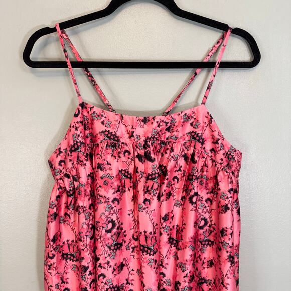 StitchDrop Midi Dress Medium Pink Summer Beach Casual Floral Bohemian Sundress - Picture 3 of 7